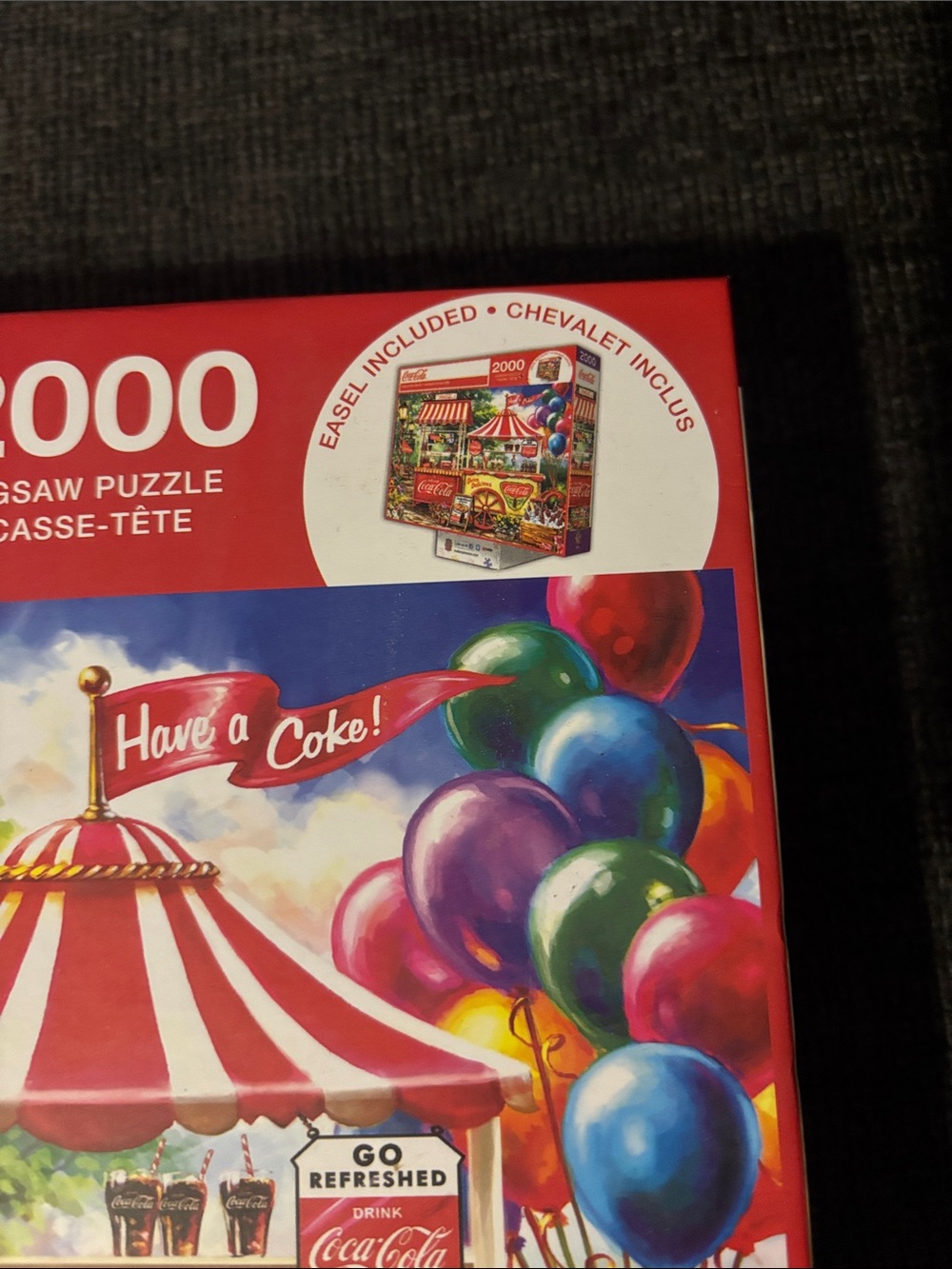 Coca-Cola Red and Yellow Festival Stand Jigsaw Puzzle - Picture 2 of 3